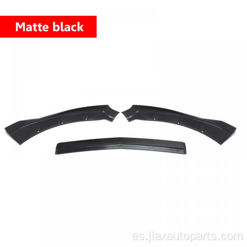 Parachoques delantero negro split spoiler lip 3pcs